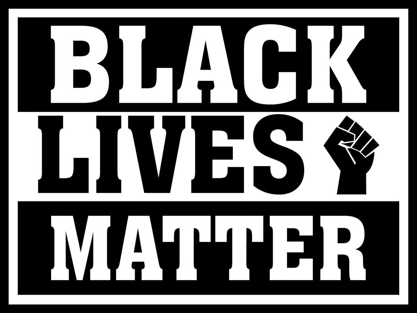 Black Lives Matter Yard Sign - 18X24" with Stake - Fast Free Shipping!