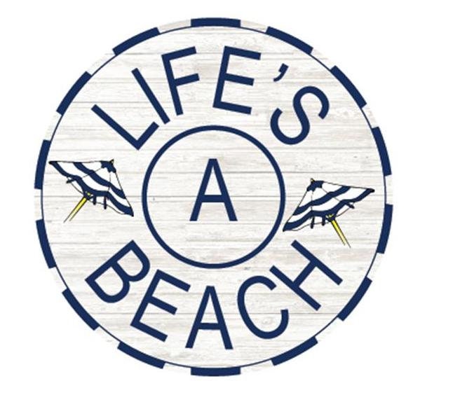 Beach Decor Wall Art "Life's A Beach" - Faux Pallet Look - Direct Print to PVC