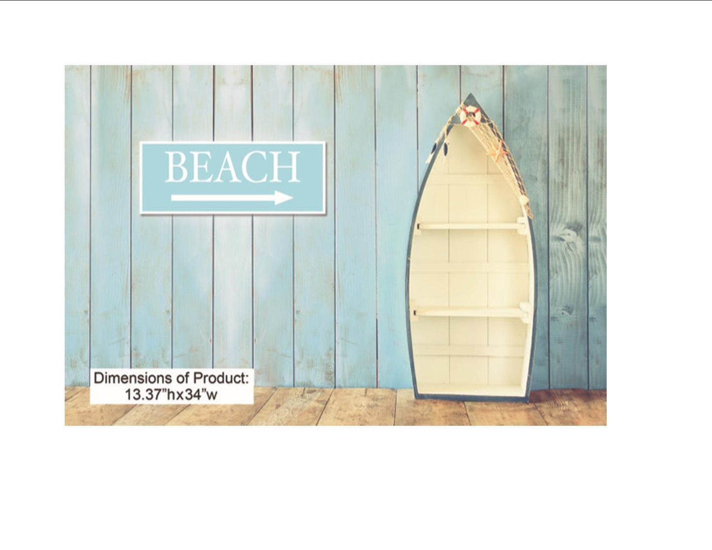 Beach Decor Wall Art "Beach Arrow" - Vacation House Art - Direct Print to PVC