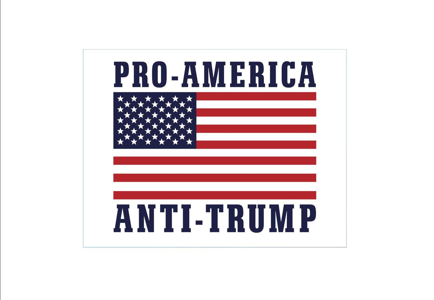 Pro America Anti-Trump Yard Sign - 18X24" with Stake - Fast Free Shipping!