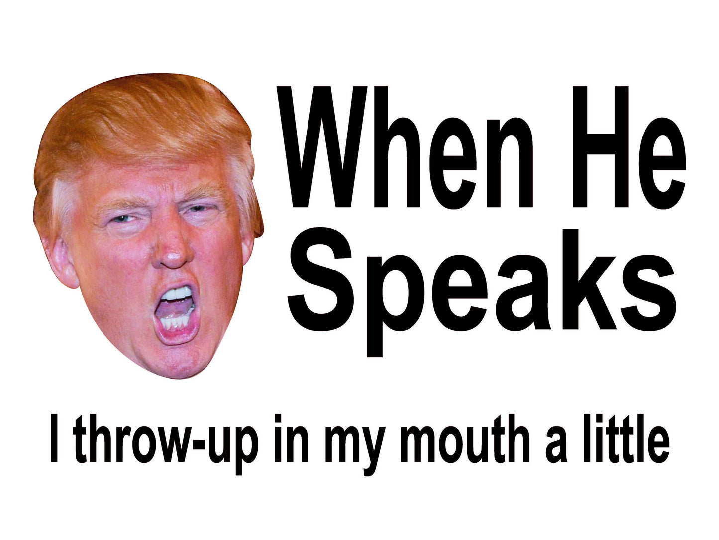 Trump Vomit - Funny Anti Trump 2024 Yard Sign - 18X24" with Stake - Fast Free Shipping!