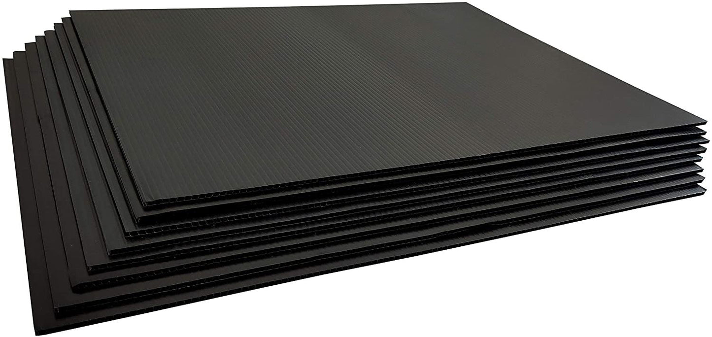 25 pack 24x18 inch Blank Black Yard Signs *No Stakes Included* - Fast Free Shipping!