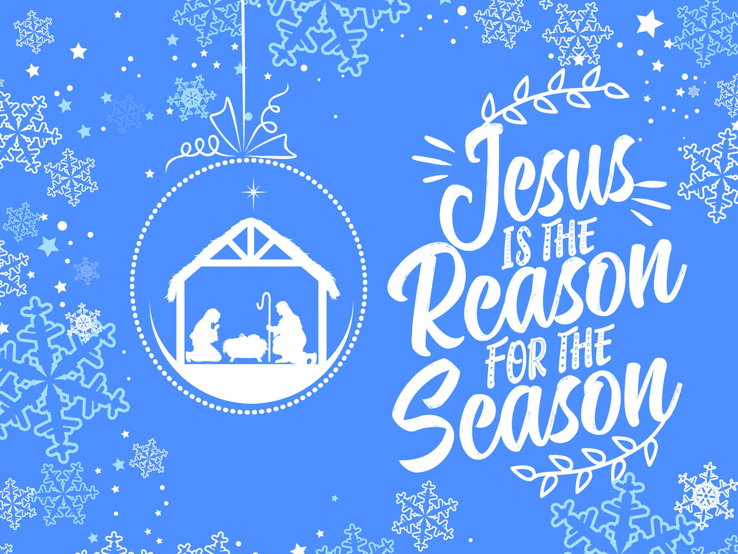 Jesus is the Reason Christmas Yard Sign - 18X24" with Stake - Fast Free Shipping!