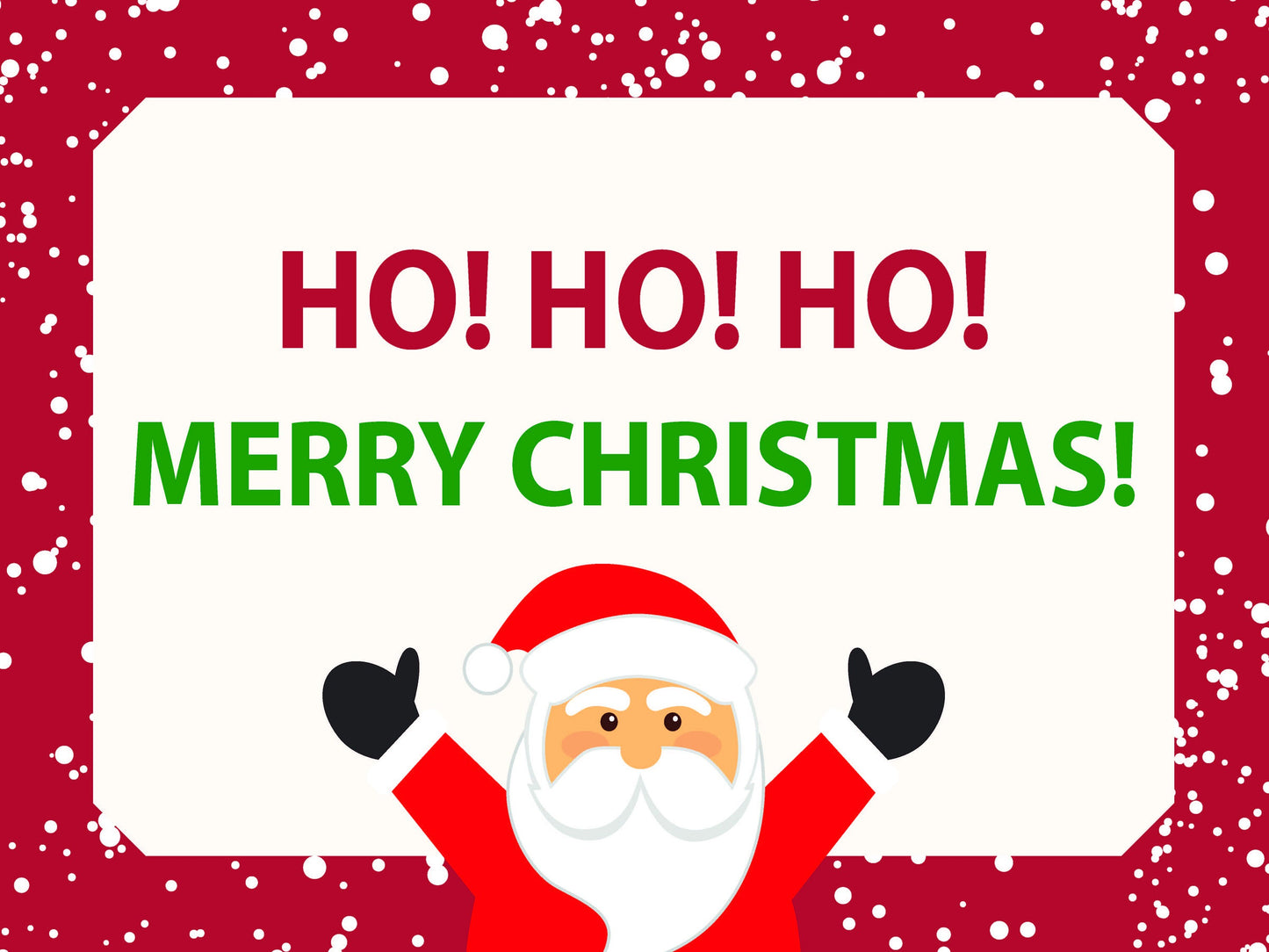 Ho Ho Ho Merry Christmas Yard Sign - 18X24" with Stake - Fast Free Shipping!