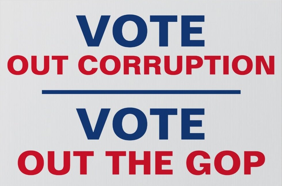 Vote Out GOP Anti-Trump Yard Sign - 18X24" with Stake - Fast Free Shipping!