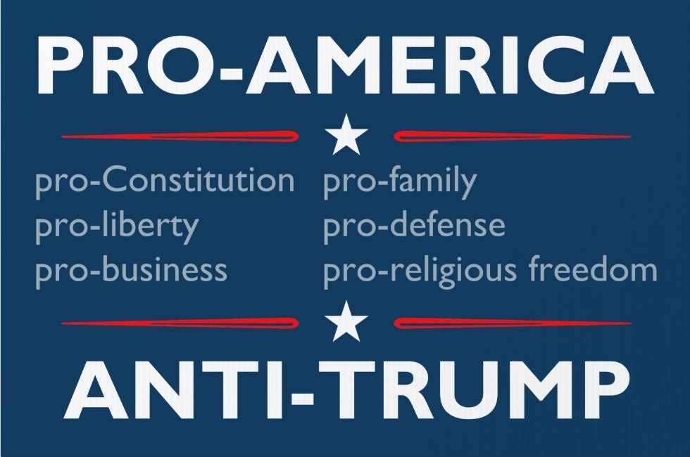 Pro America Anti Trump 2024 Yard Sign - 18X24" with Stake - Fast Free Shipping!