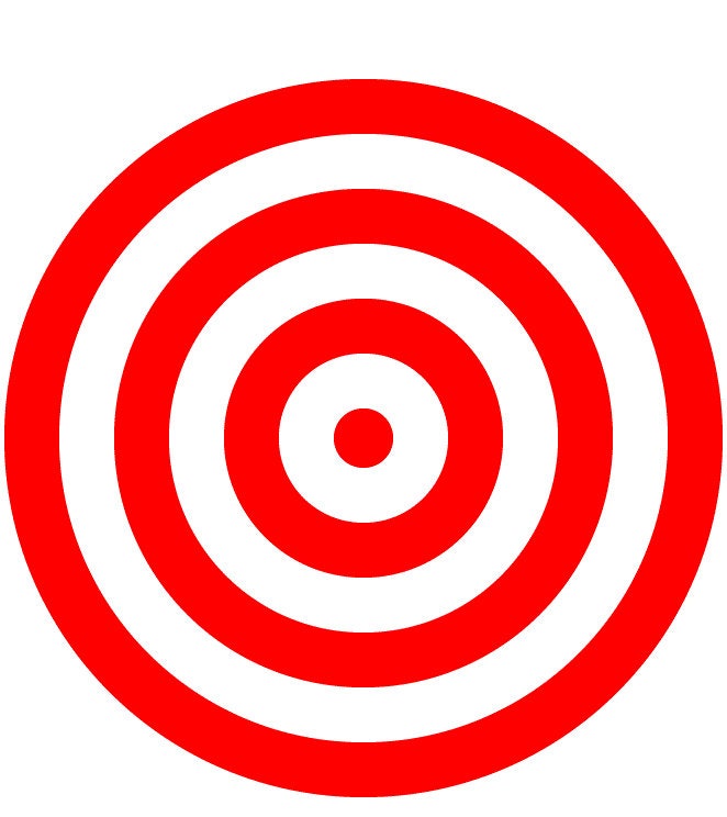 Shooting Target - Red White Bullseye - Archery - Air Rifle - 18X24" with Stake - Fast Free Shipping!