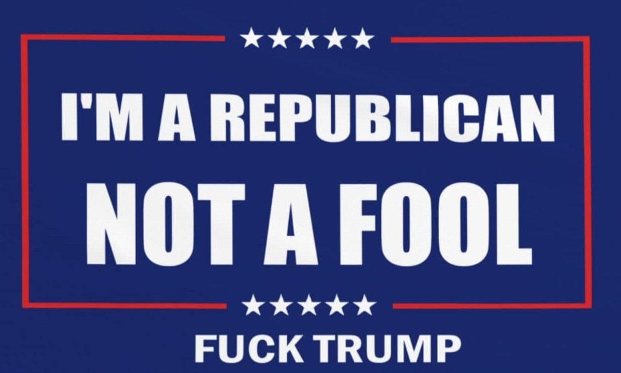 Republican Not a Fool - Funny Anti Trump 2024 Yard Sign - 18X24" with Stake - Fast Free Shipping!