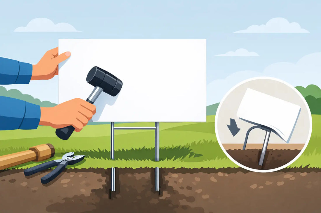 How to Install Sign Stakes Without Bent Signs