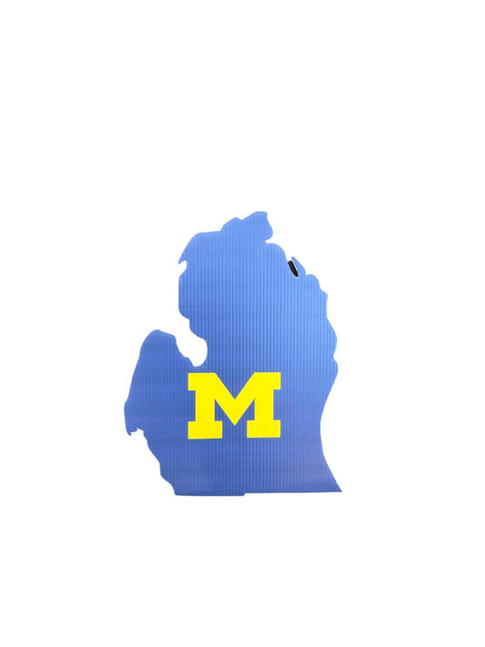 Michigan Shaped Garden Sign with Stake - Fast Free Shipping! - Indoor/Outdoor Mancave Ready!
