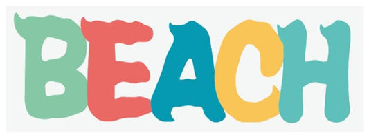 Beach Decor Wall Art "Beach Letters" - Vacation House Art - Direct Print to PVC