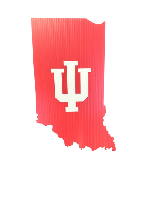 Indiana Shaped Garden Sign with Stake - Fast Free Shipping! - Indoor/Outdoor Mancave Ready!