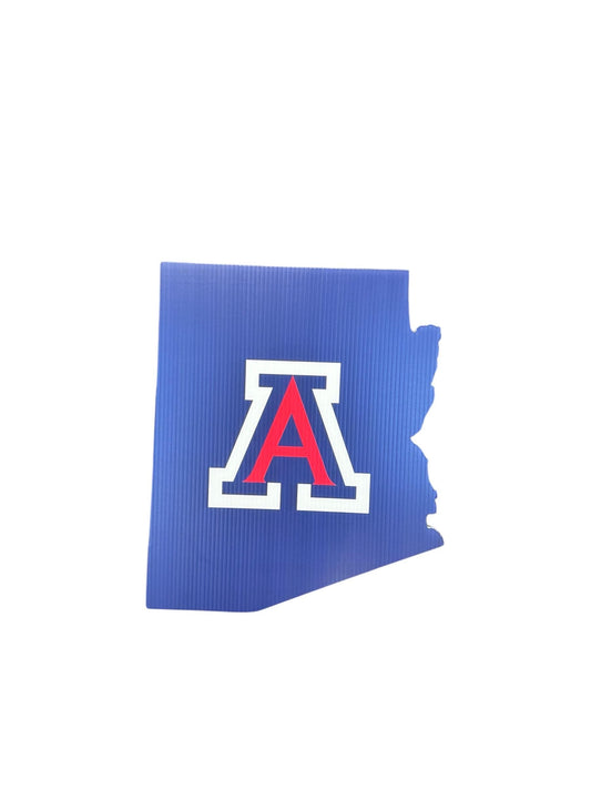 Arizona Shaped Garden Sign with Stake - Fast Free Shipping! - Indoor/Outdoor Mancave Ready!
