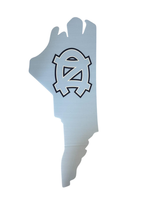North Carolina Shaped Garden Sign with Stake - Fast Free Shipping! - Indoor/Outdoor Mancave Ready!