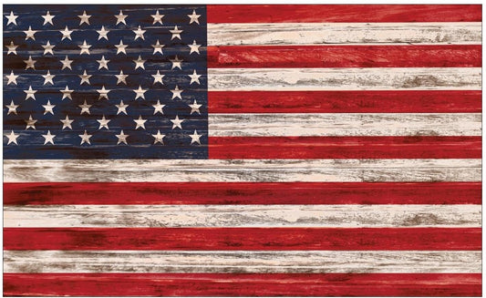 American Flag Wall Art "Faux Pallet Look" - Patriotic Print - Direct Print to PVC 24"x39"