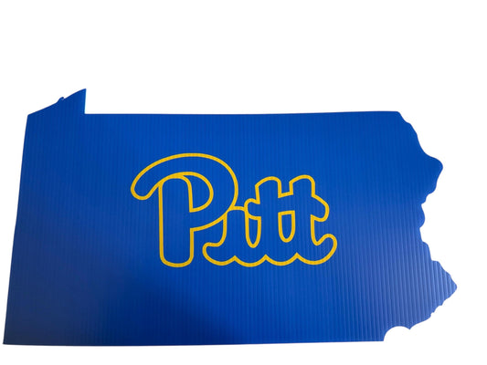 Pitt Shaped Garden Sign with Stake - Fast Free Shipping! - Indoor/Outdoor Mancave Ready!