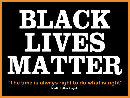 Black Lives Matter Yard Sign - 18X24" with Stake - Fast Free Shipping!