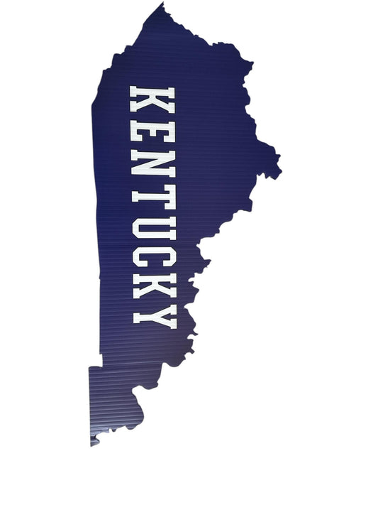 Kentucky Shaped Garden Sign with Stake - Fast Free Shipping! - Indoor/Outdoor Mancave Ready!