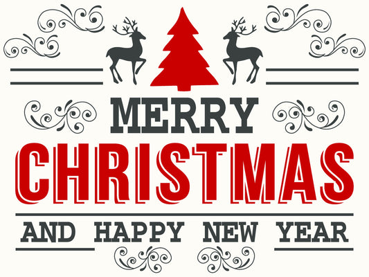 Merry Christmas Yard Sign - 18X24" with Stake - Fast Free Shipping!