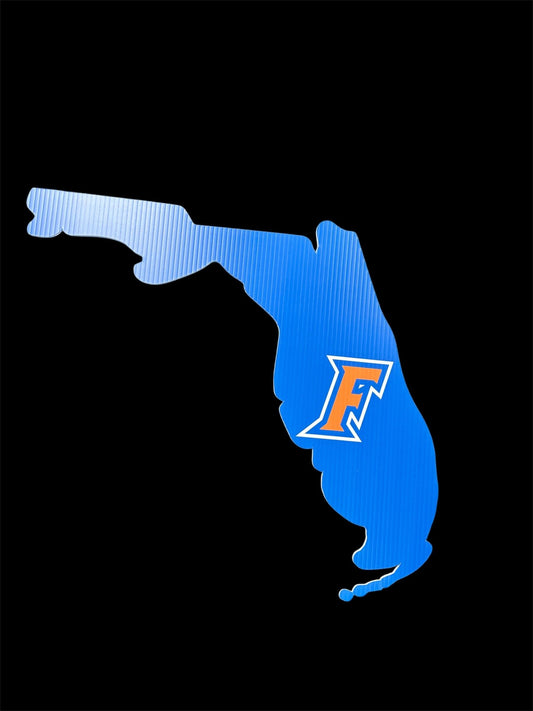Florida Shaped Garden Sign with Stake - Fast Free Shipping! - Indoor/Outdoor Mancave Ready!