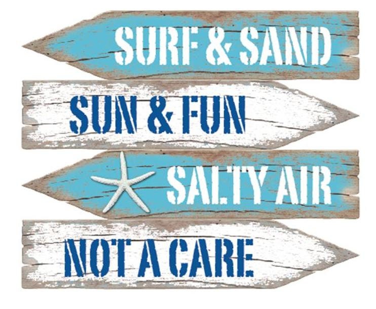 Beach Decor Wall Art - Faux Pallet Look - Direct Print to PVC