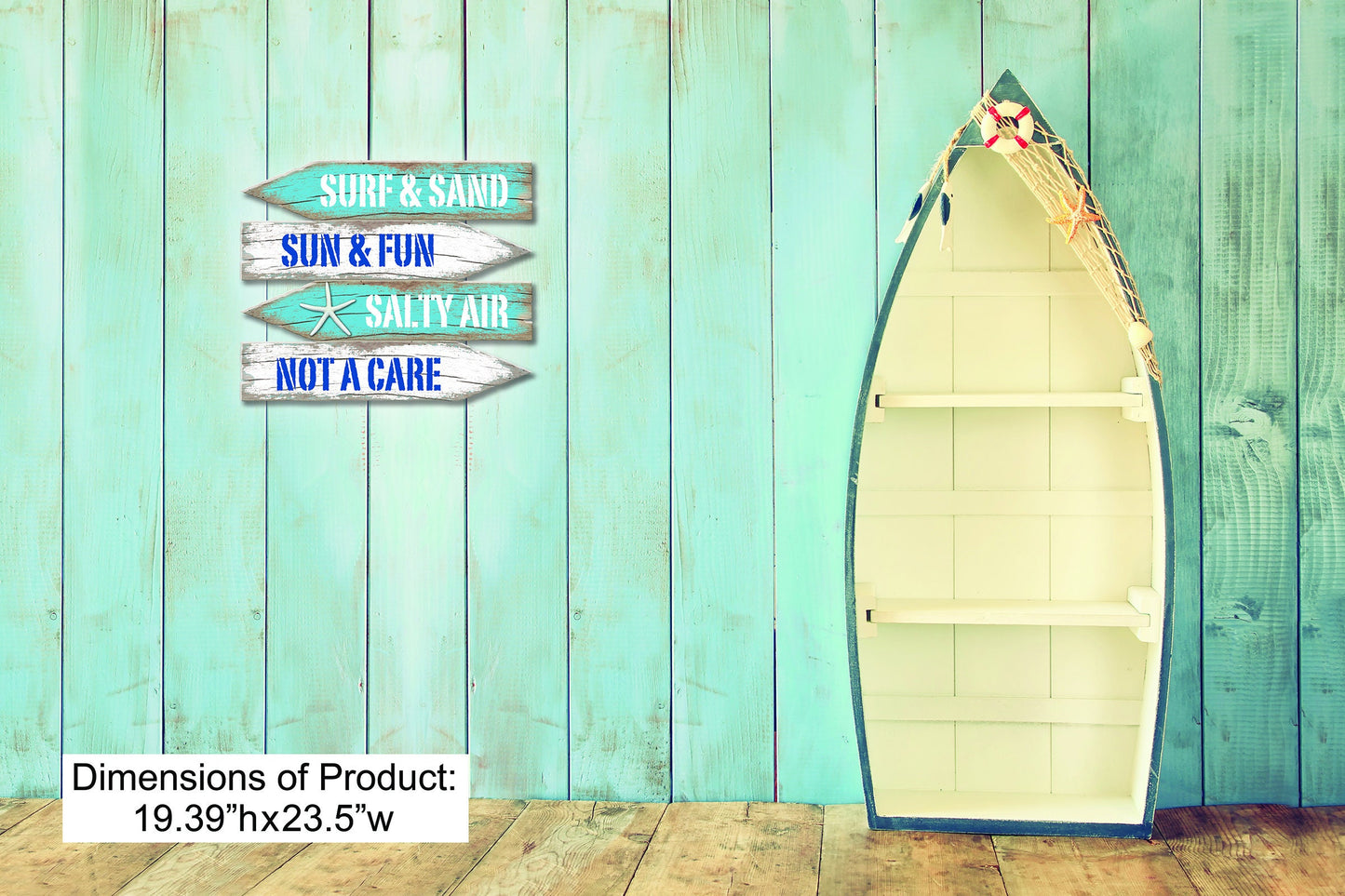 Beach Decor Wall Art - Faux Pallet Look - Direct Print to PVC