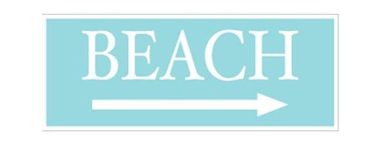 Beach Decor Wall Art "Beach Arrow" - Vacation House Art - Direct Print to PVC