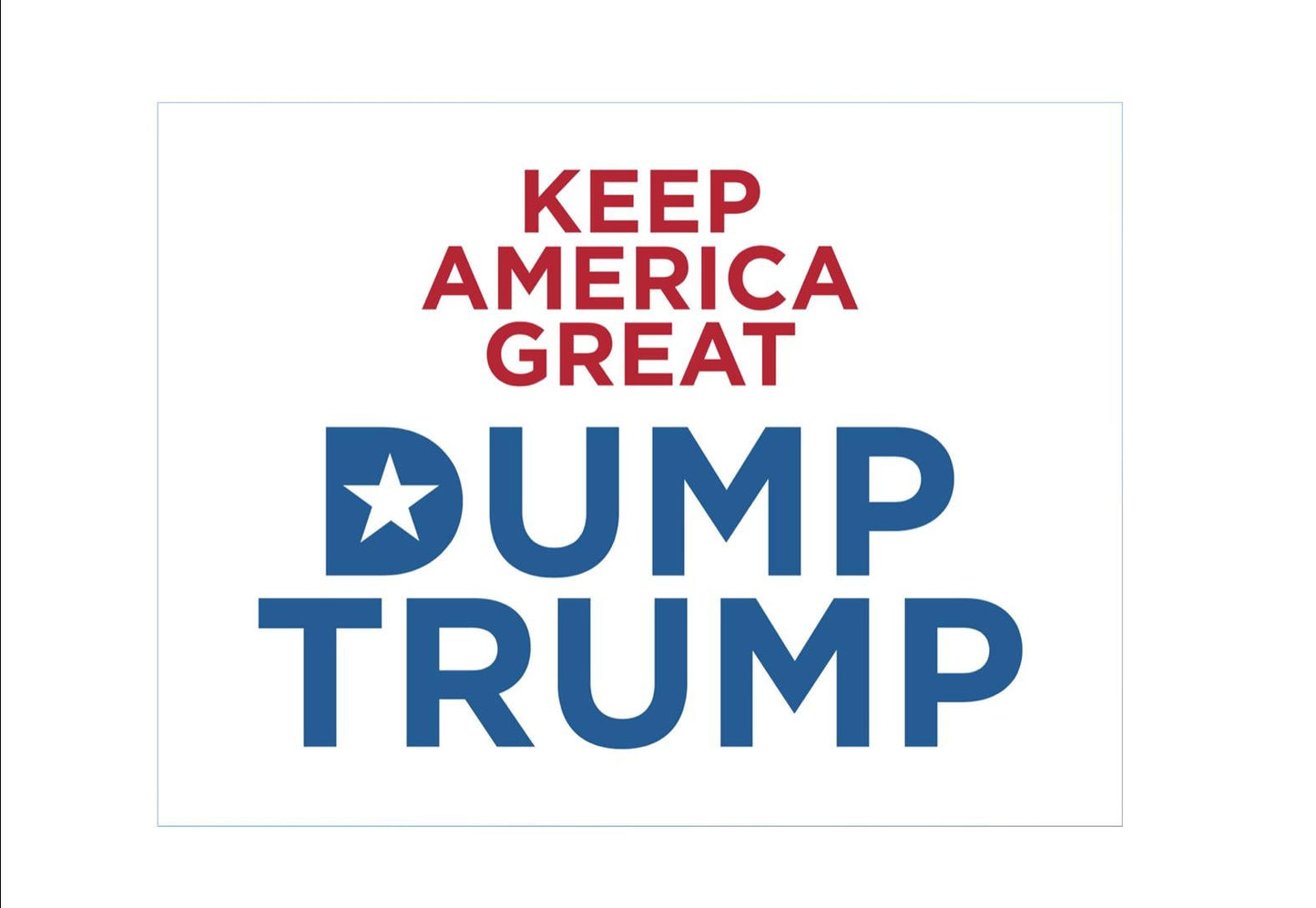 Dump Trump Yard Sign - 18X24" with Stake - Fast Free Shipping!