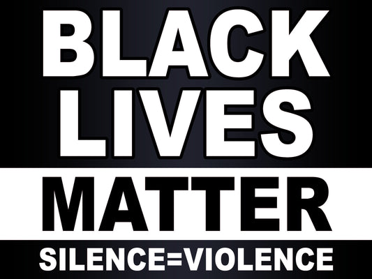 Black Lives Matter Yard Sign - 18X24" with Stake - Fast Free Shipping!