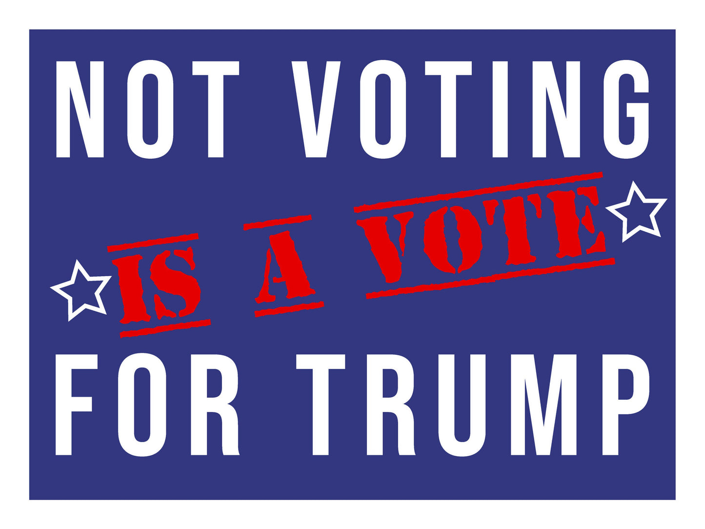 Vote in 2024 Anti Trump 2024 Yard Sign - 18X24" with Stake - Fast Free Shipping!