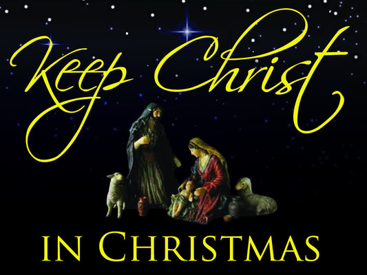 Keep Christ in Christmas Yard Sign - 18X24" with Stake - Fast Free Shipping!
