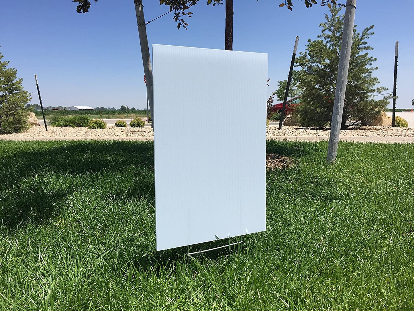 50 pack 12x18 inch Blank "Portrait" White Yard Signs w/ 10x30" Stakes  - Fast Free Shipping!