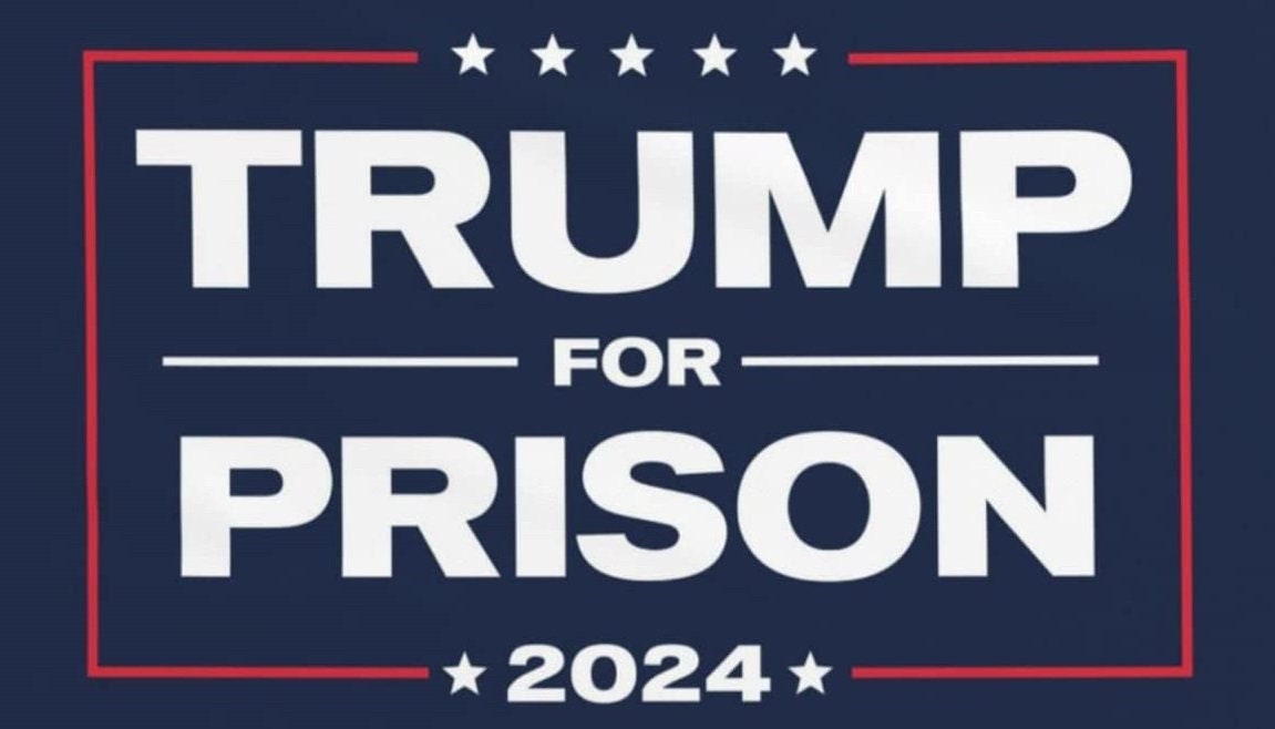 Trump For Prison Anti-Trump Yard Sign - 18X24" with Stake - Fast Free Shipping!