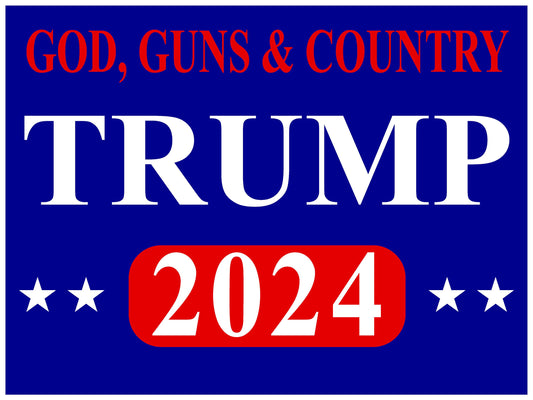 Trump 2024 Yard Sign - 18X24" with Stake - Fast Free Shipping!
