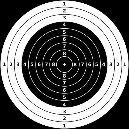 Shooting Target - Black White Bullseye - Archery - Air Rifle - 18X24" with Stake - Fast Free Shipping!