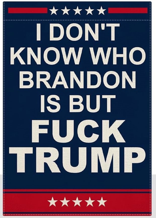 IDK Who Brandon Is - Funny Anti Trump 2024 Yard Sign - 18X24